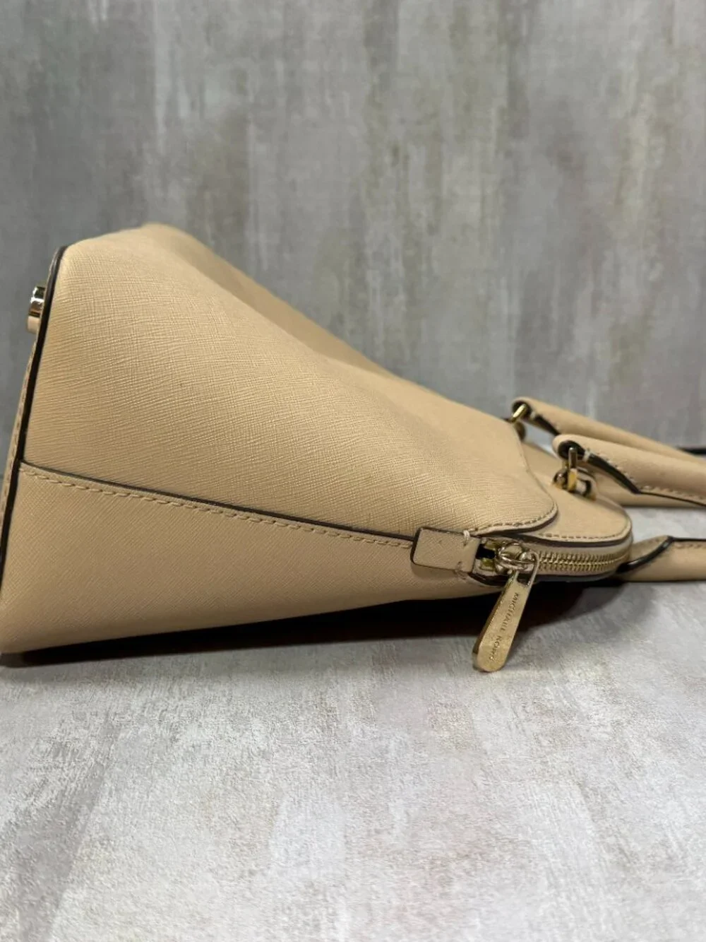 Michael Kors Emmy Large Dome Satchel - Beige